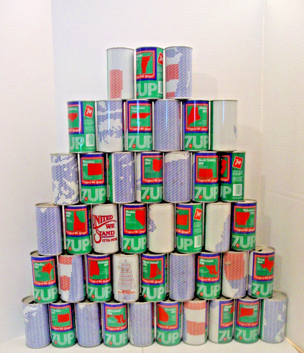 Vintage 1976 United We Stand 7UP Bicentennial Year State Cans | eBay
