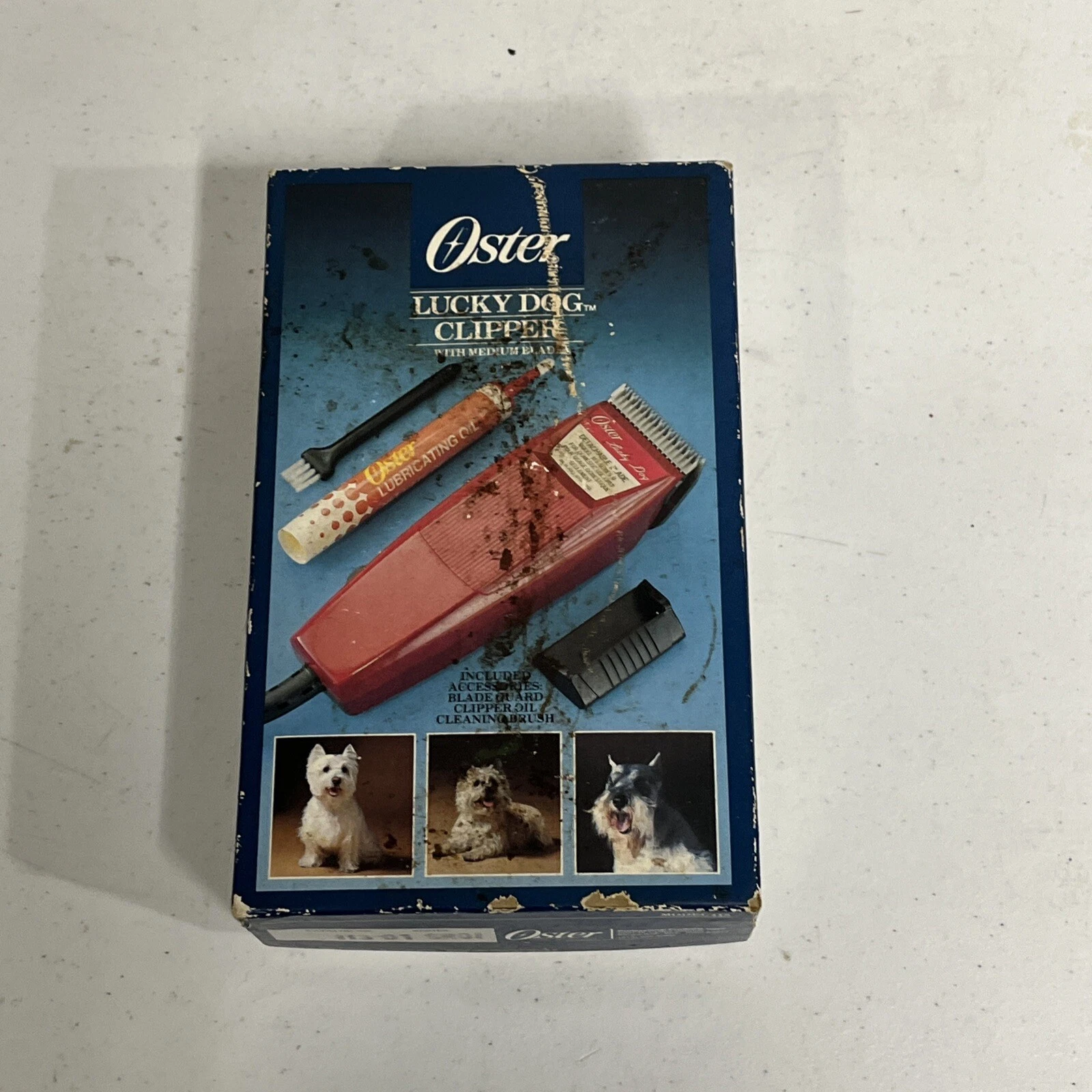 Vintage 1987 Oster Lucky Dog Pet Hair Clipper for Grooming Model 113 UNTESTED