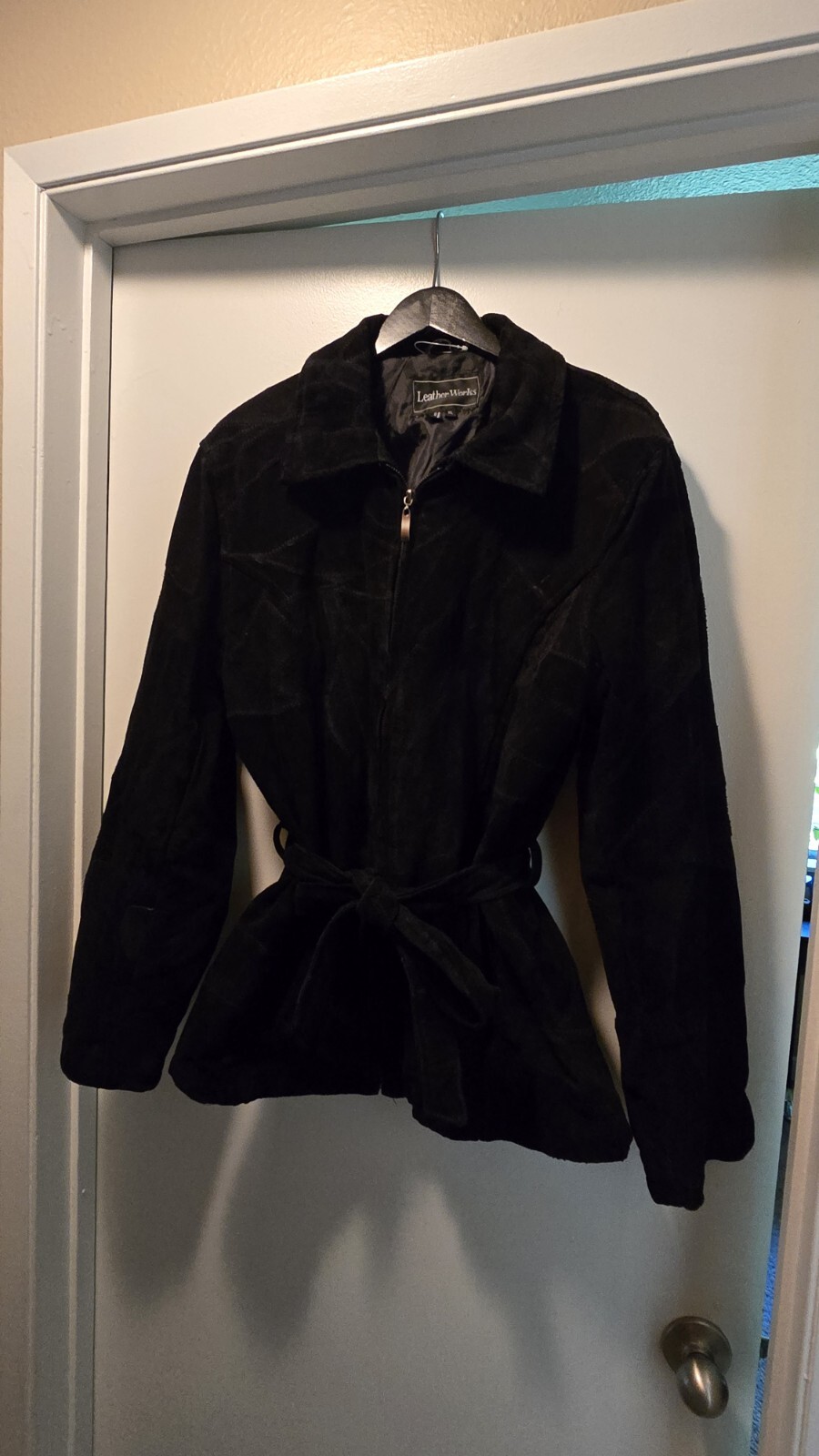 Leather Works Black Suede Patchwork Jacket Women'… - image 1