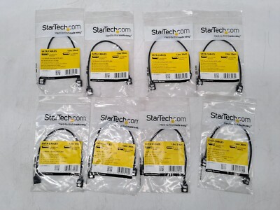LOt of 8 Startech 12in Round Latching SATA Cable LSATARND12
