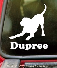 Labrador Retriever with Personalized Name Vinyl Decal  Lab Dog Puppy Sticker 