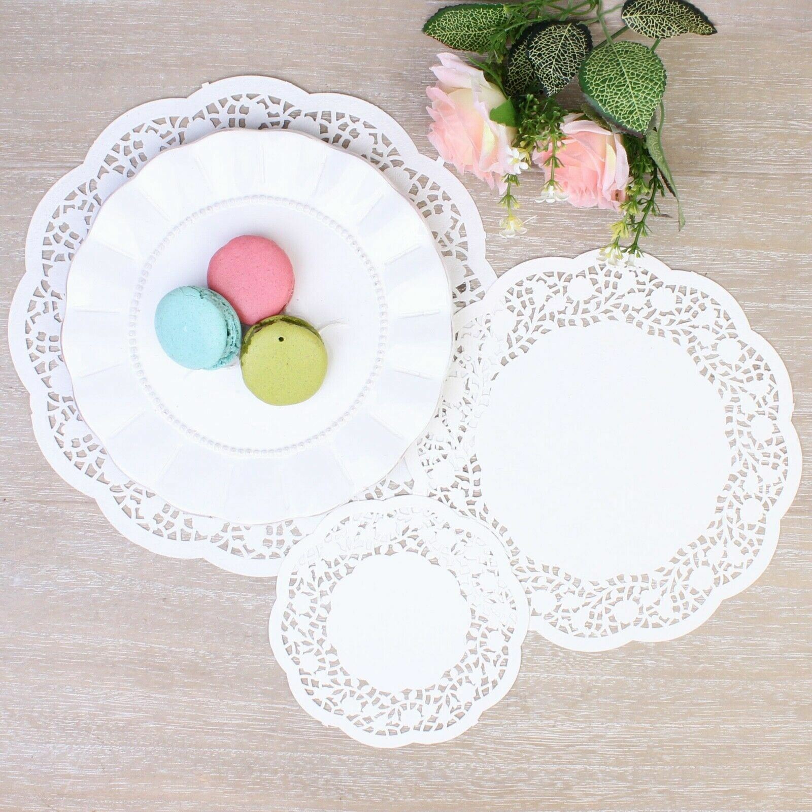 36 Paper Doilies Lace Assorted Size Disposable Doily Decorative Baking