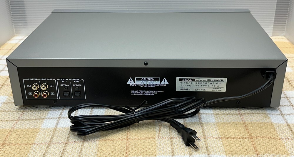 TEAC Md-5mk2 MD Deck Ac100v Working Properly (d621 for sale TEAC Md-5mk2 MD Deck Ac100v Working Properly (d621 for sale