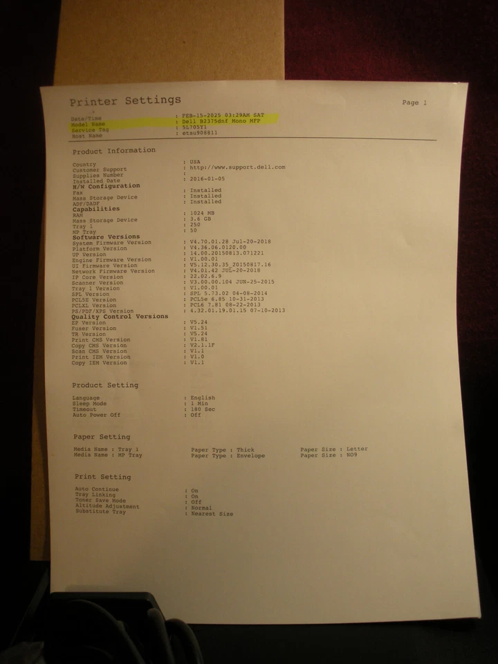 Dell B2375dnf MFP All-in-One Duplex Network - Image 4 of 4