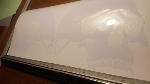 TOTENKÖPFE HELM/TANK AUFKLEBER DECALS MOTORRAD CRUSIER WEISS FARBEN 142mm x 2 - Bild 6 von 7