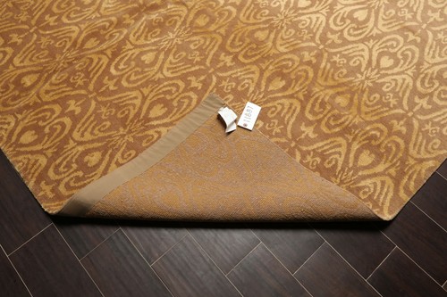 8'x10' Hand Knotted Wool & Silk Tibetan Oriental Area Rug Transitional 8x10 Tan - Picture 8 of 9