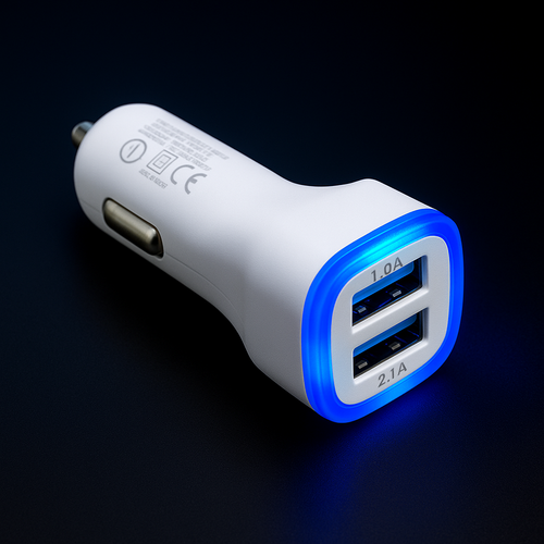 Adaptador USB para Auto con Luz LED Nocturna de Alta Velocidad iPhone Samsung - Picture 12 of 12