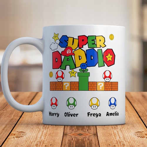 Super Daddio Personalised Mug Gamer Dad Father's Day Gaming Daddy Birthday Gift - Picture 7 of 13