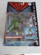ToyBiz Green Goblin Action Figure Pumpkin Bomb Firing Goblin Glider NIB Sealed