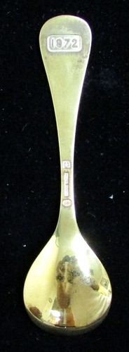 1972 STERLING SILVER GEORG JENSEN GOLD WASH & ENAMEL CHRISTMAS SPOON - Picture 2 of 3