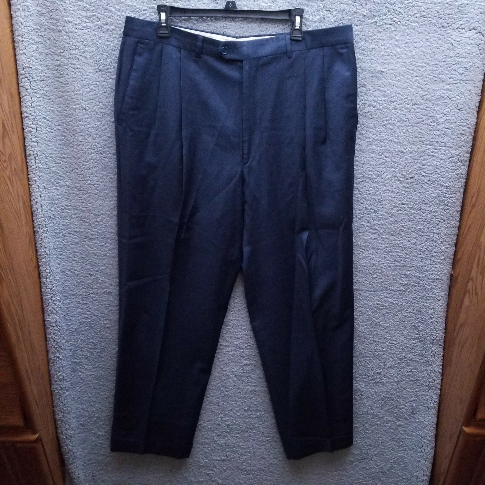 Santorelli Luxury Serge Men's Dark Blue Dress Pants Wool 38" 28.5" 12.75" eBay