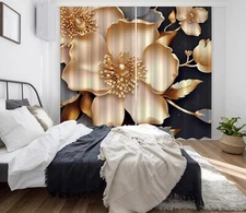 3D Charming Flowers ZHUA3232 Photo Curtain Window Blockout Fabric Vera 2023