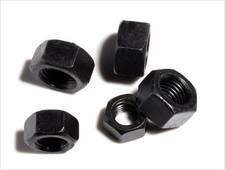 25/50/100pc Black 8.8 Metric Hex Hexagonal Head Full Nut Screw