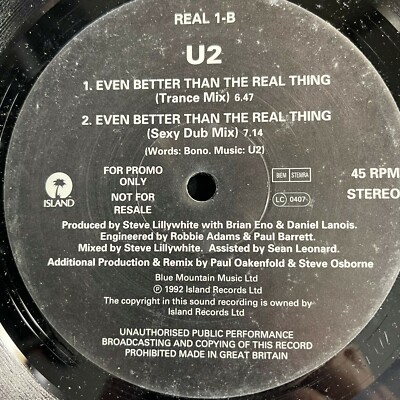 U2 - Even Better Than The Real Thing on 12