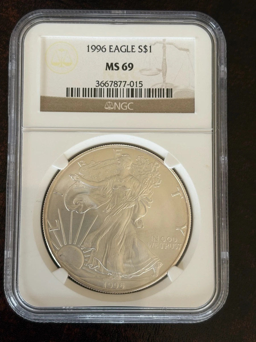 American Eagle MS 69 Graded 1996 Silver Bullion Coins for sale | eBay