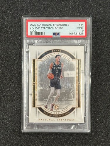 Panini National Treasures Victor Wembanyama #14 Rookie Gold /10 PSA 9 RC