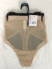 Joyspun 2 Pack Thong Panties Women Size XXXL 22 Mesh Black and Tan Sheer New
