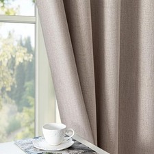 Zyvola 100 Blackout Curtains 108 inch Length 52"W x 108"L Pack of 2 , Beige
