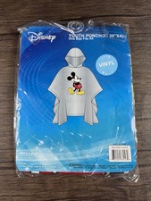 NEW DISNEY MICKEY MOUSE YOUTH/TEEN VINYL PONCHO 30 X 42 WATERPROOF REUSABLE