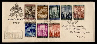DR WHO 1950 CITTÀ DEL VATICANO FDC ANNO SANTO COMBO R85071