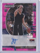 2020 Panini Prizm Draft Picks Prospects Pink Auto Uros Trifunovic #PA-UT
