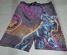 Marvel Avengers Black Panther Swim Trunks Sz Large Tall