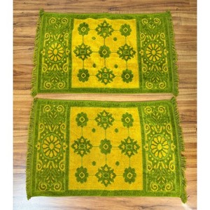 1960s Vintage Set of 2 Cotton Hand Towels by St. Marys