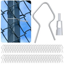 200-Pack T-Post Fence Clips with Free Drill Chuck Tool,Heavy-Duty 11-Gauge Ga...