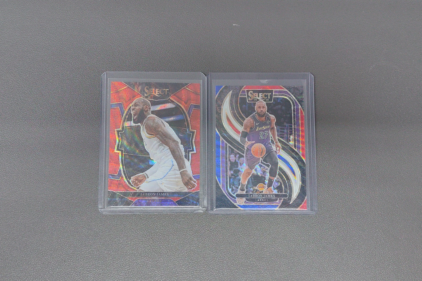 2022-23 Panini Select Lebron James Concourse Red Wave Prizm LOT2