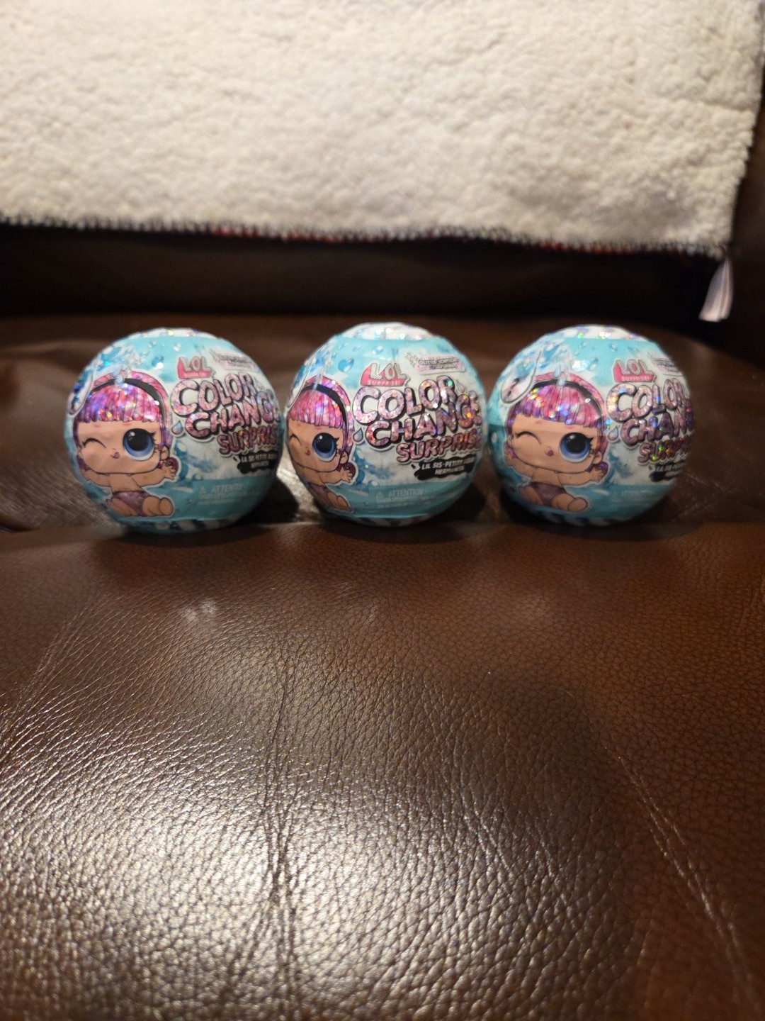 3 X LOL Surprise! Color Change Lil Sis Surprise Glitter Balls Brand New (Lol)