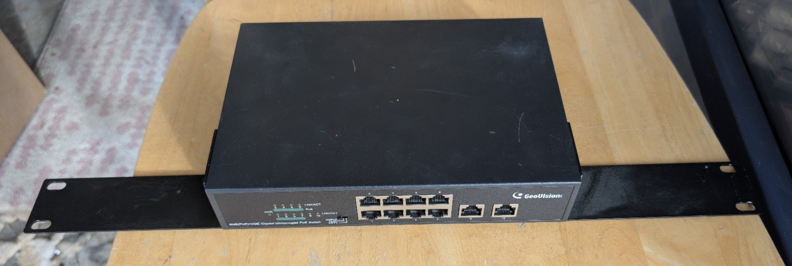 GeoVision GV-APOE0810-V2 8-Port  PoE+ Switch (Black)
