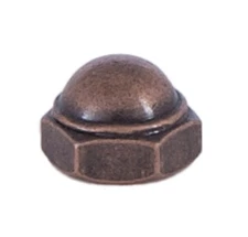 B&P Lamp Antique Brass Cap Nut 8/32