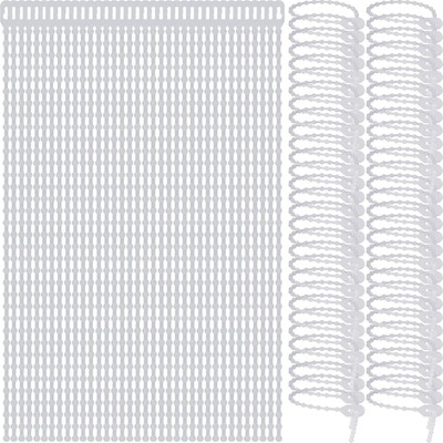 Pasow Beaded Cable Tie Wrap Releasable Reusable Zip Ties Adjustable Self Locking
