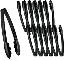 [Black Tongs 7.5'' Inches] Plasticpro Serving 12 x 7.5'', Black 