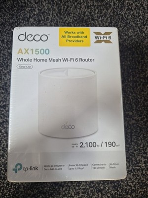 Tp-Link Deco X10 Router Wifi 6 AX1500Mbps WLAN Router Mesh WLAN System Brandneu