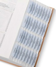 Bible Tabs, 75 Tabs, Translucent Dusty Blue Laminated Bible Tabs for Women a...