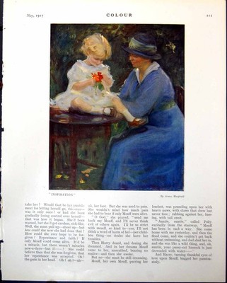 Alte Inspiration Ein Muspratt Mädchen Blumenstudie Tiger Elsie Henderson 1917 20.