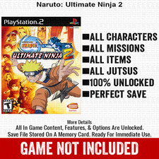 Naruto Ultimate Ninja 2 100 PS2 Memory Card All CHEATS ITEMS