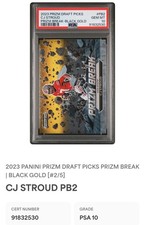 2023 Panni Prizm Draft Picks Football CJ Stroud Black Gold 2/5