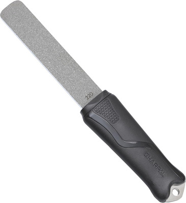 120N Dual-Grit Diamond Sharpening Stone File with Angle Guide, 220/600 Grit Tool