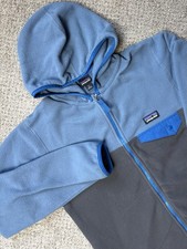 Patagonia Kids Micro D Snap-T Fleece Jacket Size Large 12 Unisex Blue Gray