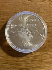 Kanada, 5 Dollar Olymp. Spiele in Montreal 1976, Weltkarte - Silber 925