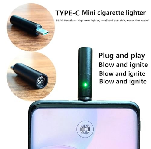 C-Type Interface New Portable Mini Lighter USB igniter Windproof Portable - Picture 5 of 8
