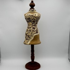 Dolls Clothes Display Miniature Mannequin 16” Female Torso Wooden Stand New