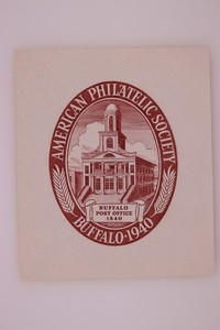 APS Buffalo 1940 American Philatelic Society Post Office Souvenir Label