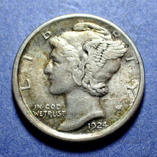 1924-D Mercury Dime  Ch. XF