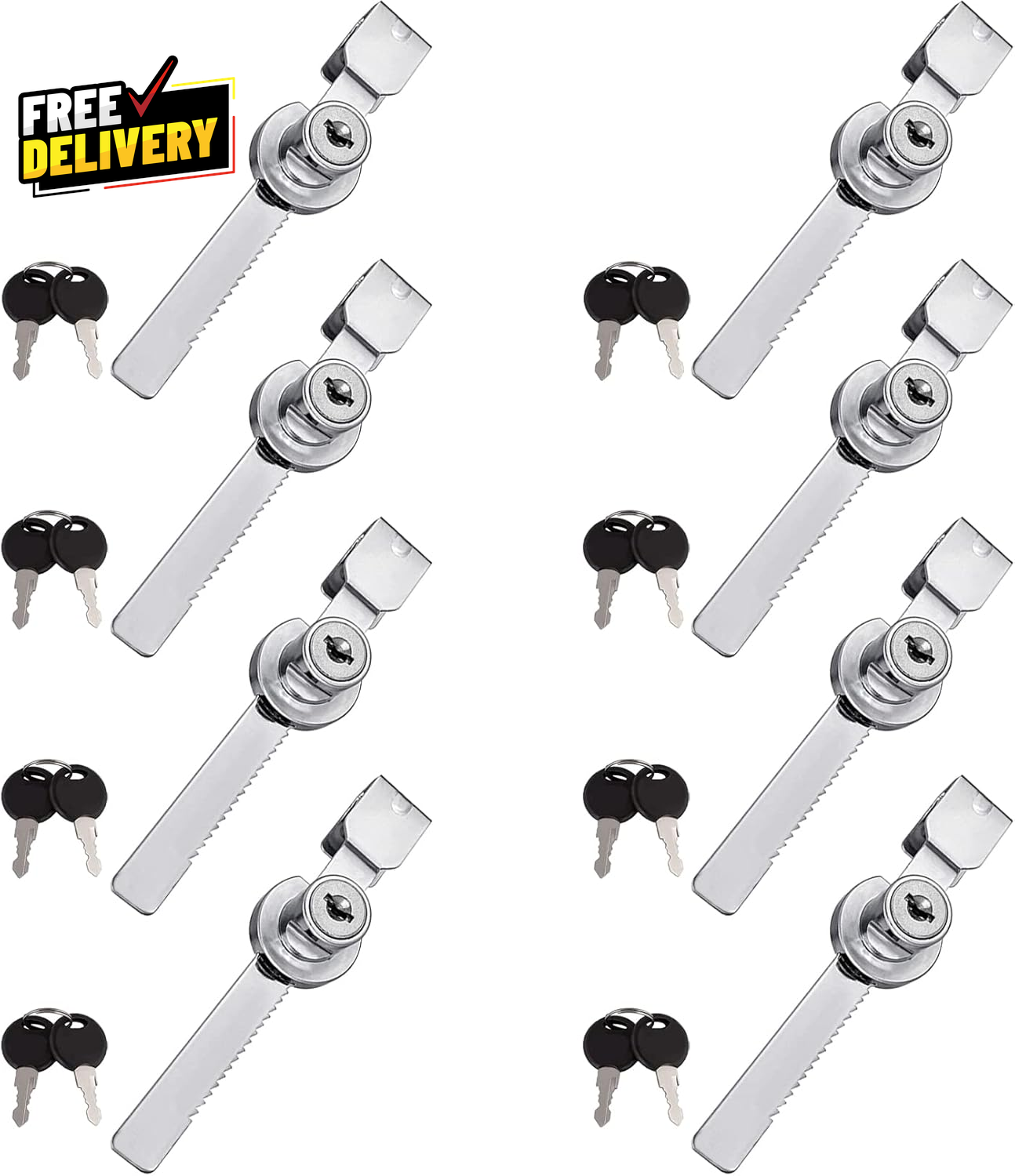 8Pack Display Case Lock Showcase Lock for Sliding Glass Door Glass Case Lock...