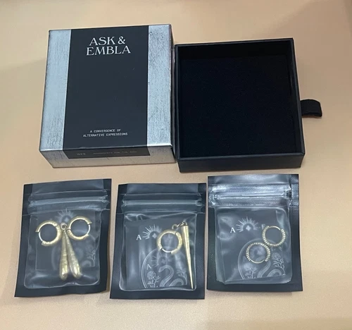 Ask & Embla St Of 3 Earrings& Hangers