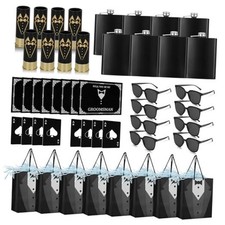 56Pcs Groomsmens Gifts Set of 8, Groomsmen Proposal Gift with Stainless Steel