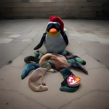 TY Beanie Baby - ZERO the Penguin Christmas! - Plush Stuffed Animal!